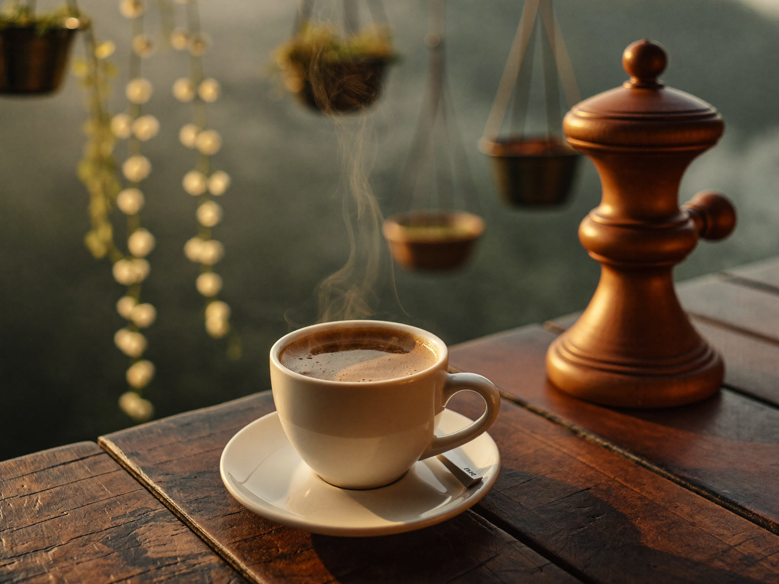 Coffee served at the garden